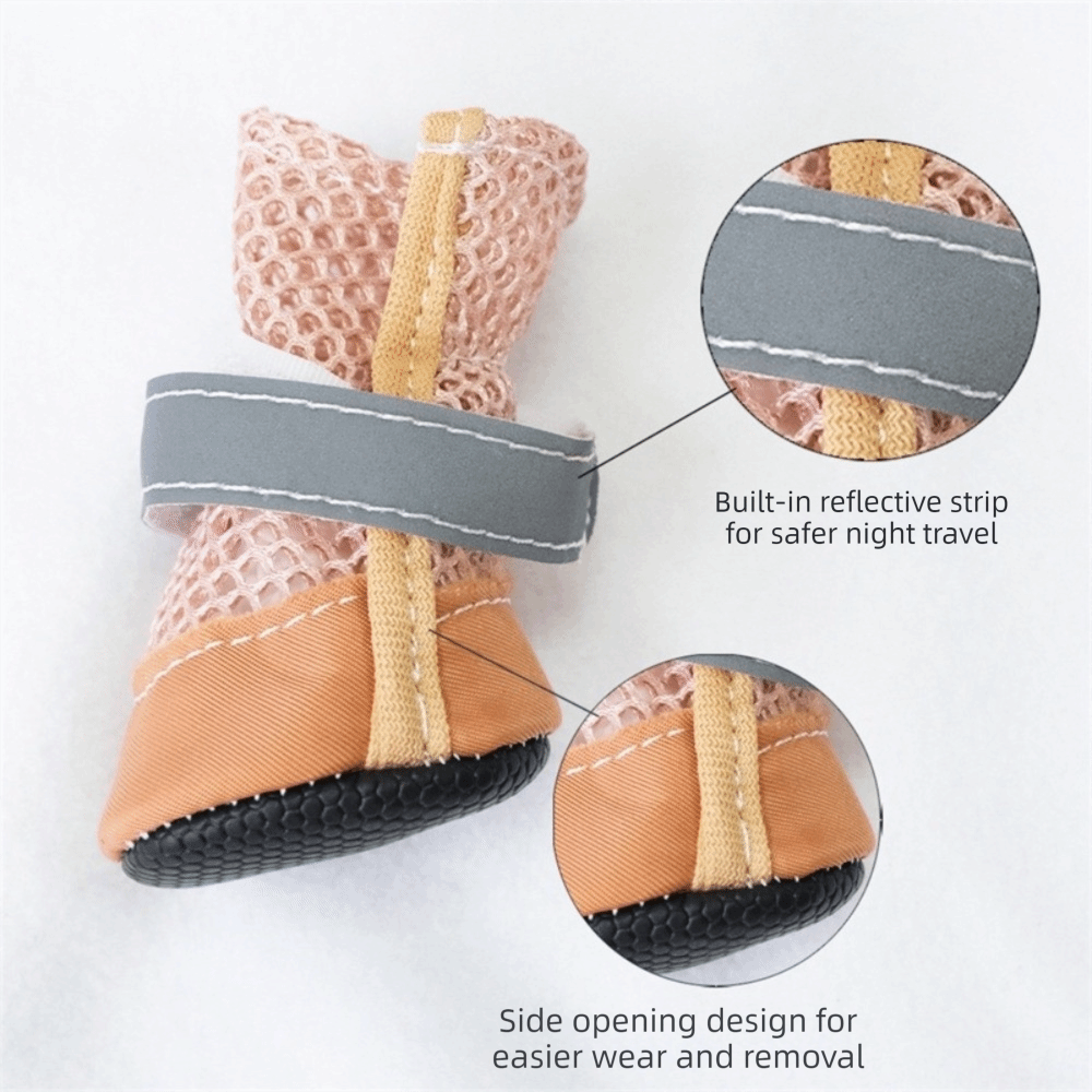 4PCS/SET Dog Boots Non-Slip Pe - Sneaker Protector recension och pris